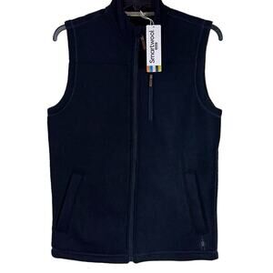 SmartWool Hudson Trail Fleece Vest Mens Medium Navy Blue SW016518-410 NEW